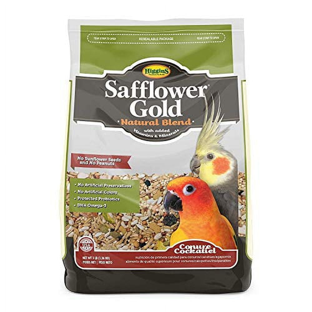Higgins Safflower Gold Natural Food Mix for Conures & Cockatiels