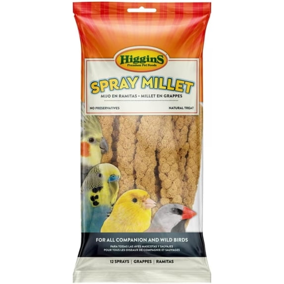 Higgins Spray Millet Bird Treats 12-Count Non-GMO Natural Foraging All Birds
