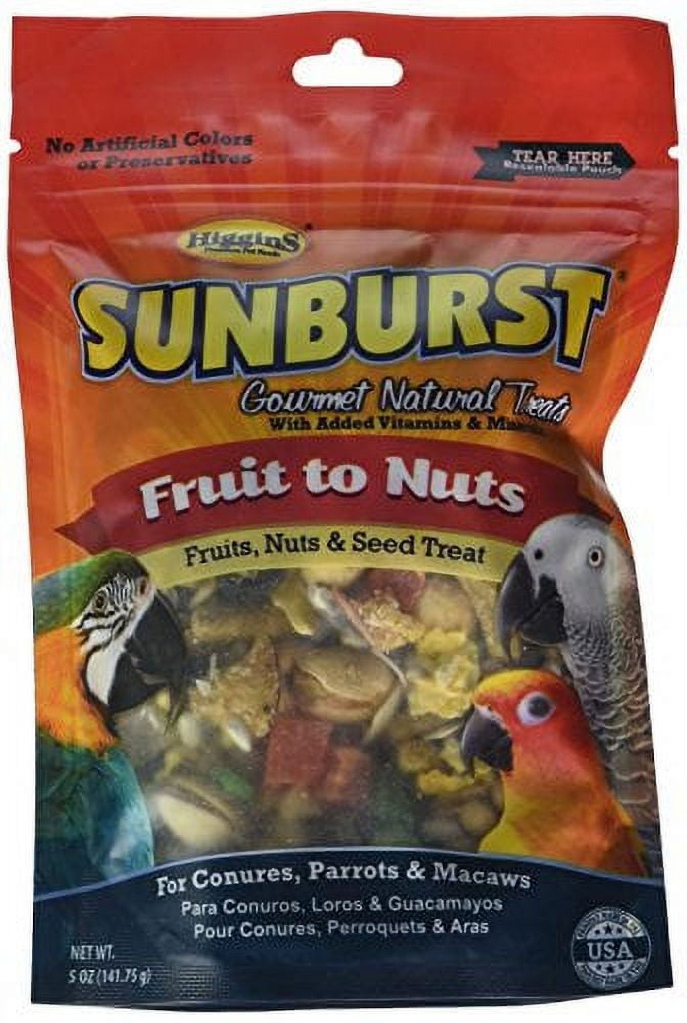 Higgins Sunburst Fruit to Nuts Bird Treat, 5 Oz