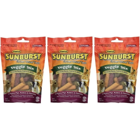 Higgins Sunburst Gourmet Natural Small Animal Treat Veggie Stix 4 oz.