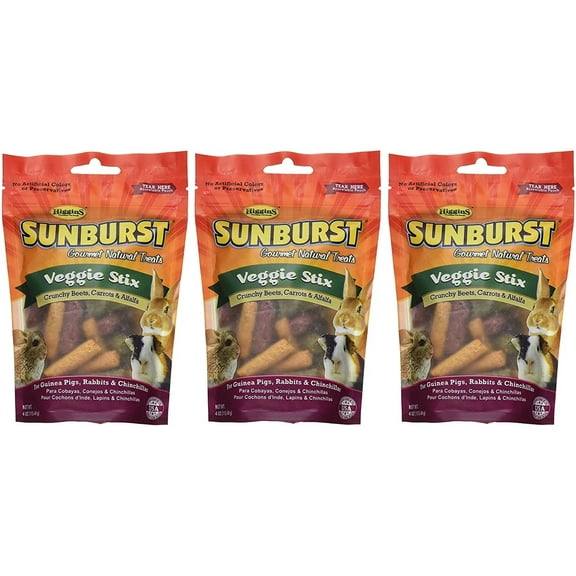 Higgins Sunburst Gourmet Natural Small Animal Treat Veggie Stix 4 oz.