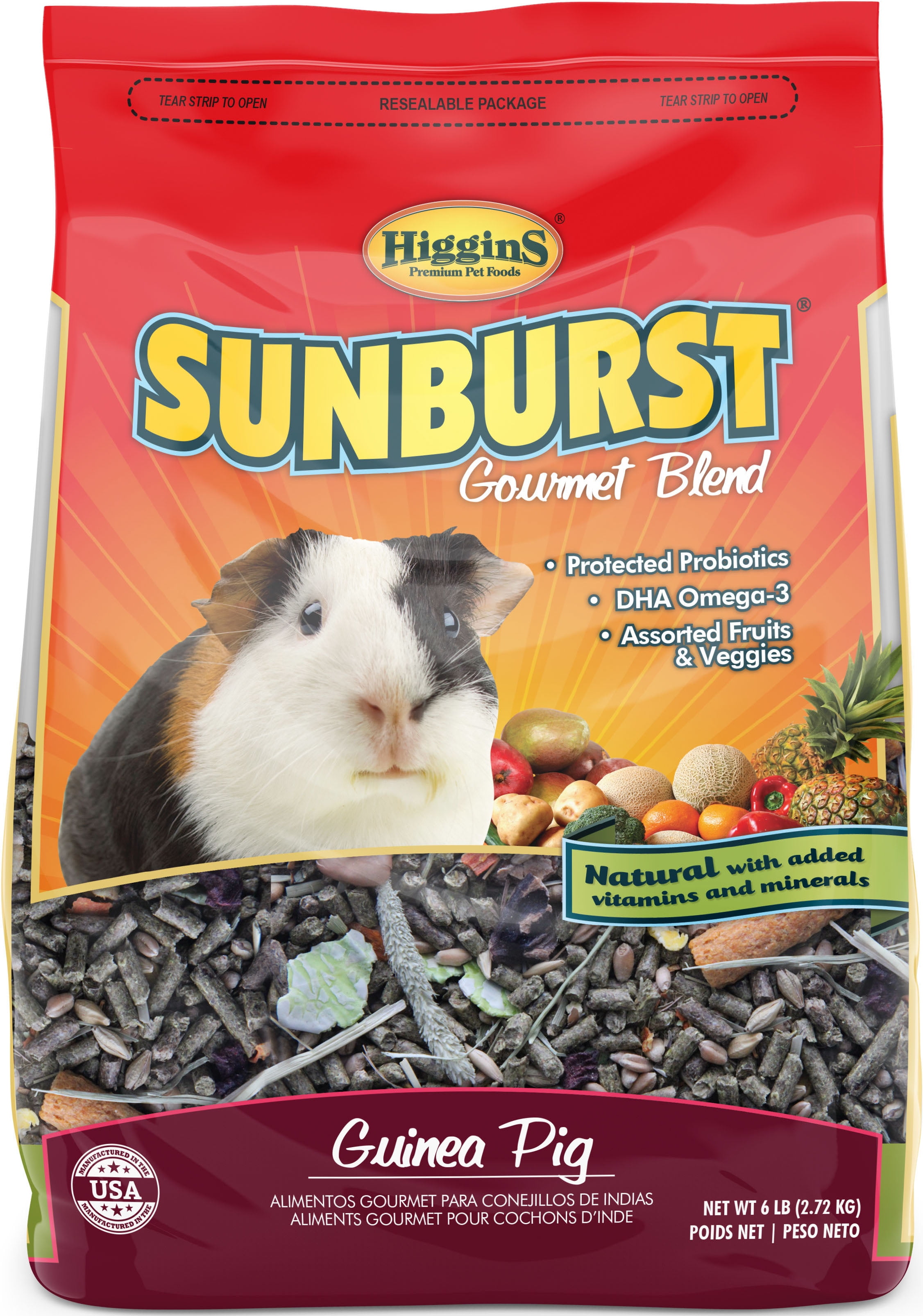 HIGGINS PREMIUM PET FOODS Higgins Sunburst Guinea Pig Small Animal Food, 3 Lb