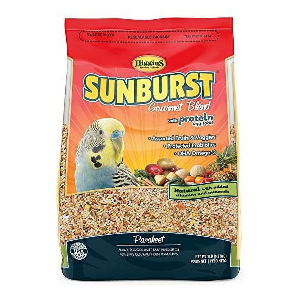 Higgins Sunburst Parakeet Bird Food, 2 Lb