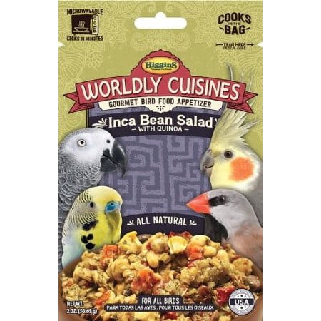 Higgins Worldly Cuisines Inca Bean Salad Bird food, 2 Oz