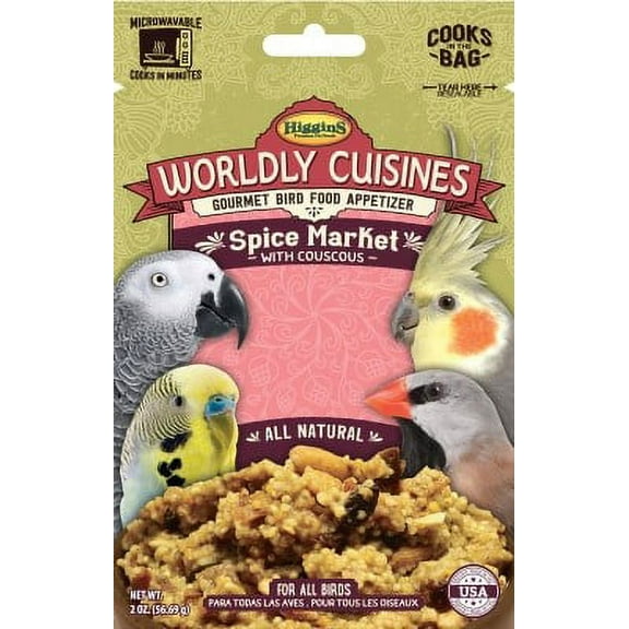 Higgins Worldly Cuisines Spice Market Bird Food, 2 Oz
