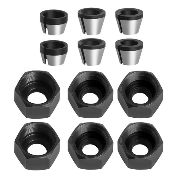 High 12pcs M17 Collet Set for Woodworking Routers Engraving and Trimming Machine Enhances Grip Easy Installation