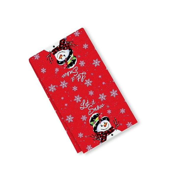 High Absorbency Christmas Towels Sturdy Polyester Kitchen Cloths For Festival Cleaning And Holiday Decorations