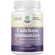 High Absorption Calcium Gummies with Vitamin D3 - Tricalcium Phosphate 758mg Calcium Gummies for Adults - Chewable Calcium & Vit D Supplement for Bone Health & Immune Support - Gelatin-Free (1 Pack)