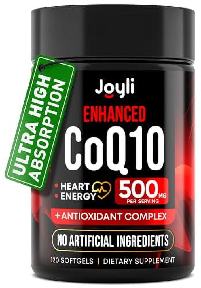 Synergy Maximum Absorption Coq10 Supplement Facts High Absorption CoQ10 500MG - Co Q 10 Supplement 120 Softgels for Heart