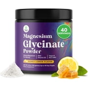 Natures Craft High Absorption Vegan Magnesium Glycinate Powder - Sleep Regularity & Relaxation - Non-GMO Gluten Free & No Artificial Flavors - 40 Servings