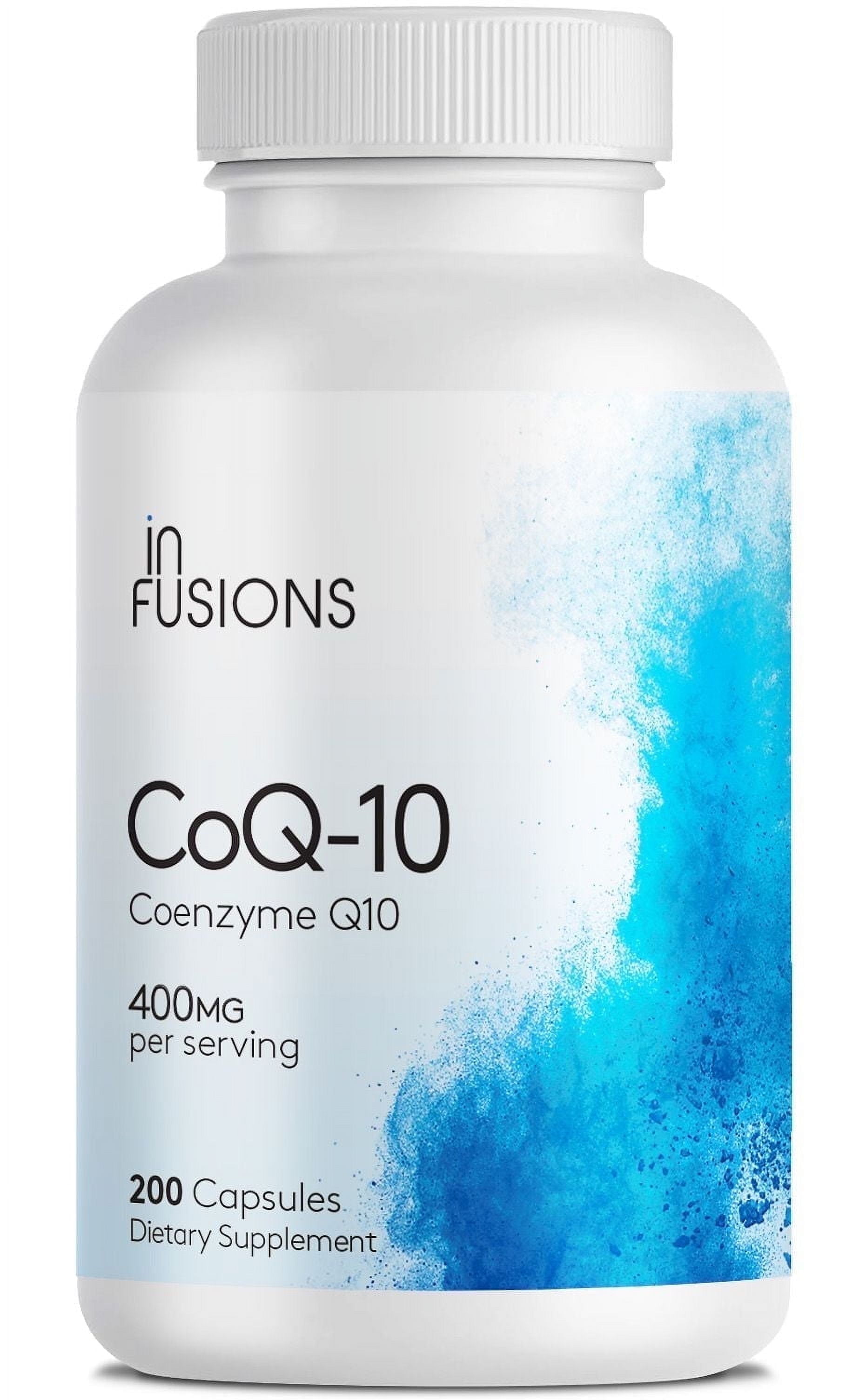 High Absorption Pure CoQ10 400mg 200 Capsules Extra Strength Gluten Free Non-GMO