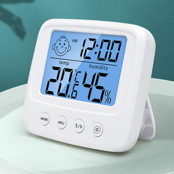 High Accuracy Digital Indoor Hygrometer Thermometer, Temperature Monitor And Humidity Meter, Thermo Hygrometer Comfort Level Indicator With Backlight, Clock And / Function