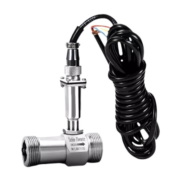 High Accuracy Flow Meter, Male Thread SS304 Sensor, Water Alcohol Gasoline Hydraulic Fuel Oil Flow Sensor Pulse PLC