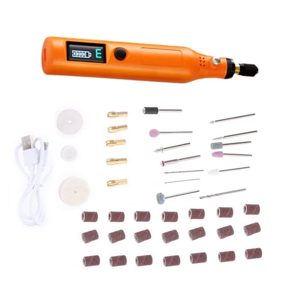 High Accuracy Miniature Electric Carving Tool Set with Digital Display 43Pieces for Craftsmen Intricate Craftwork Repair