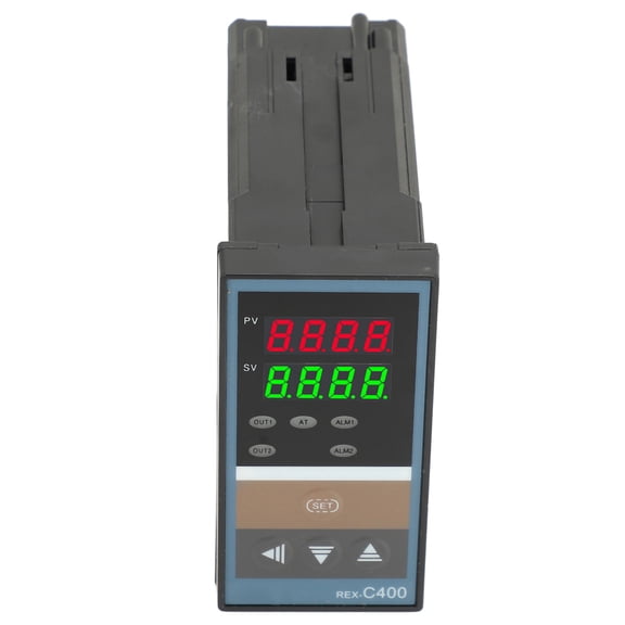 High Accuracy PID Temperature Controller Digital Display Intelligent Thermostat with SSR Solid State Relay 220V AC, 4.4 x 1.9 x 3.8 inches / 11.2 x 4.8 x 9.6 cm