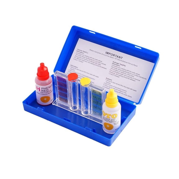 High Accuracy Pool Test Kit 70ml Liquid Reagent Water Testing Kit for Swimming Pool Spa Hot Tub Quick Chemistry PH and Chlorine Water Tester 1SET