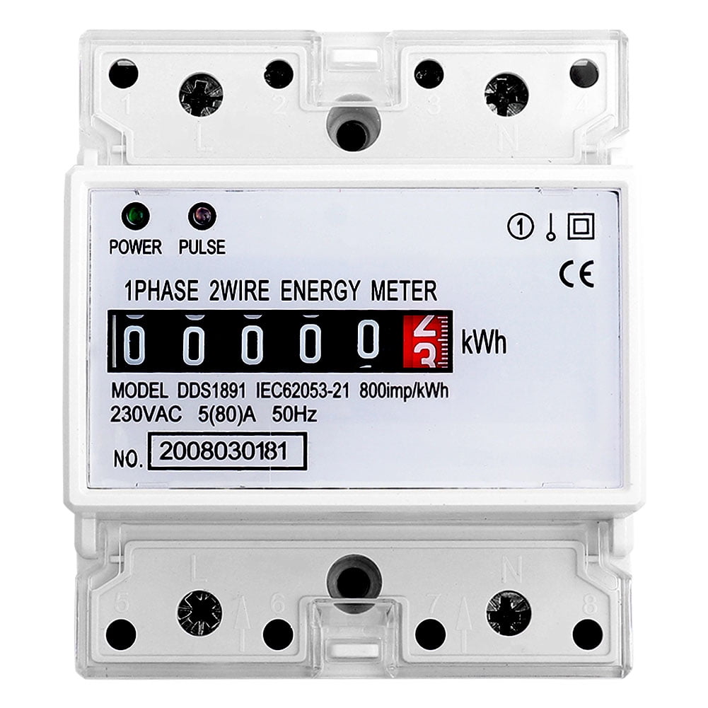 High Accuracy Single Phase Meter DDS1891, 4P LCD Display, 230V 50Hz ...