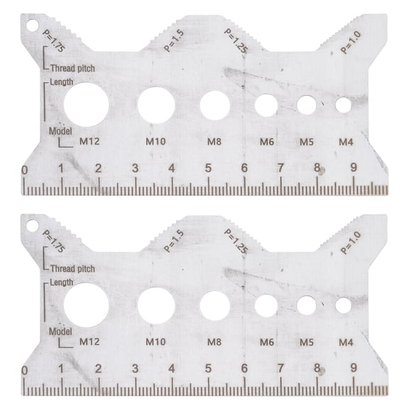 High Accuracy Stainless Steel Pitches Measuring Ruler Double Side Marking For Workshop Engineers Technical Measurement