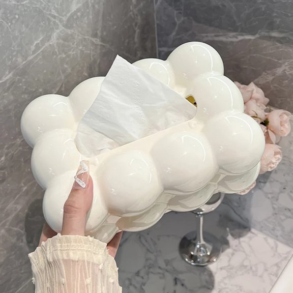 High Aesthetic Tissue Box, Home Living Room, High-End Tissue Storage, Paper Box, Cream Style Napkin Box