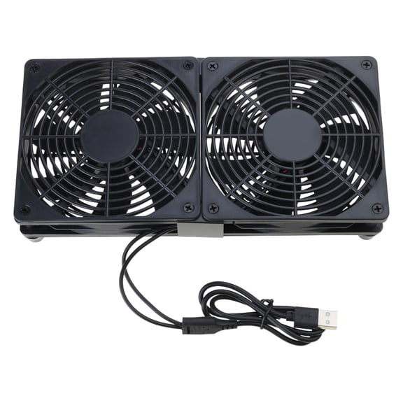 High Airflows 120mm USB Cooling Fan with Rubber Feet for Routers, Modems, Boxes, and PC Laptop Stands