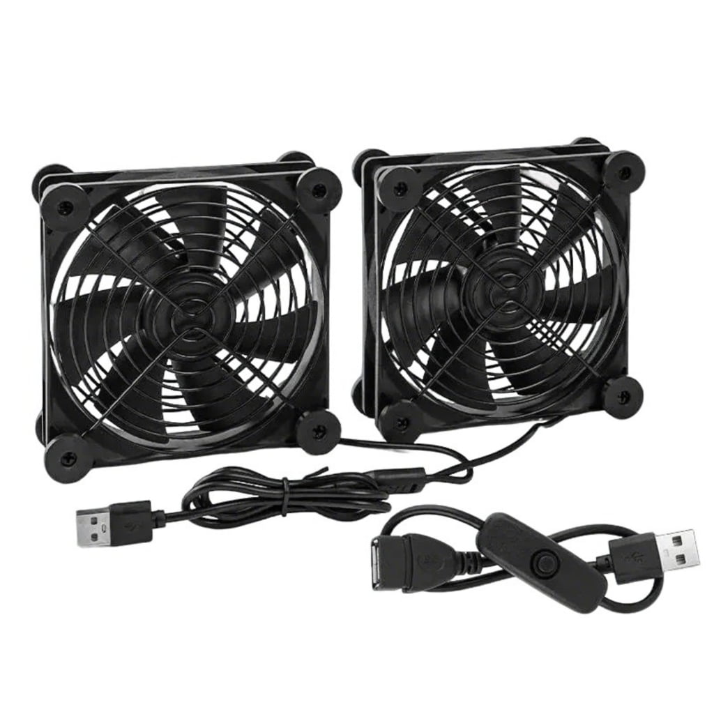 High Airflows 120mm USB Cooling Fan with Rubber Feet for Routers ...