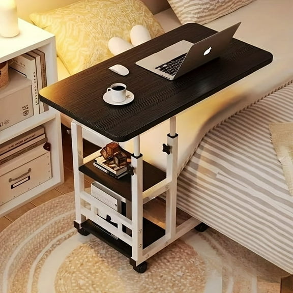 High And Low Adjustable Practical Multi-functional Table, Can Be Used As A Bedside Table, Sofa Side Tables, With Wheels Can Be Moved