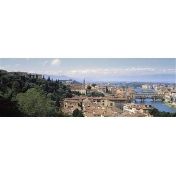 High Angle View Of A City Florence Tuscany Italy Poster Print by - 36 x 12