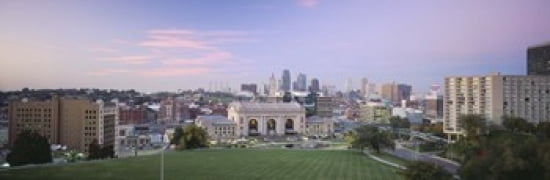 High Angle View Of A City Kansas City Missouri USA Canvas Art - Panoramic Images (36 x 12)