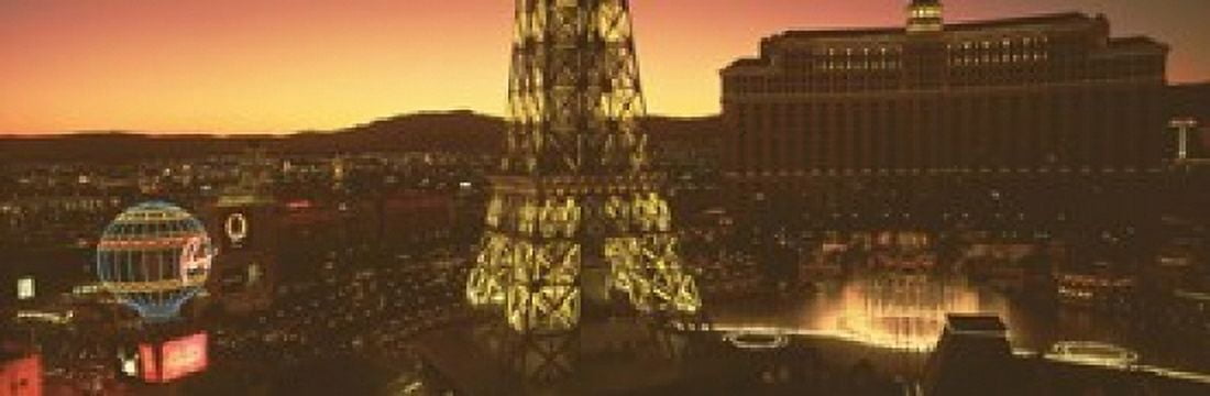 High Angle View Of A City Las Vegas Nevada USA Canvas Art - Panoramic Images (18 x 6)