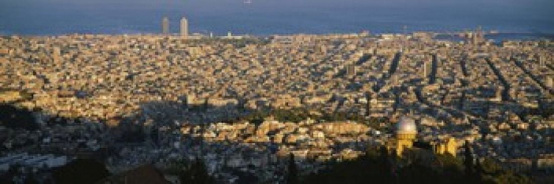 High Angle View Of A Cityscape Barcelona Spain Canvas Art - Panoramic Images (18 x 6)