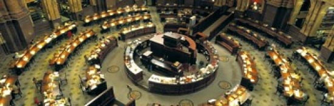 High Angle View Of A Library Reading Room Library Of Congress Washington DC District Of Columbia USA Canvas Art - Panoramic Images (18 x 6)