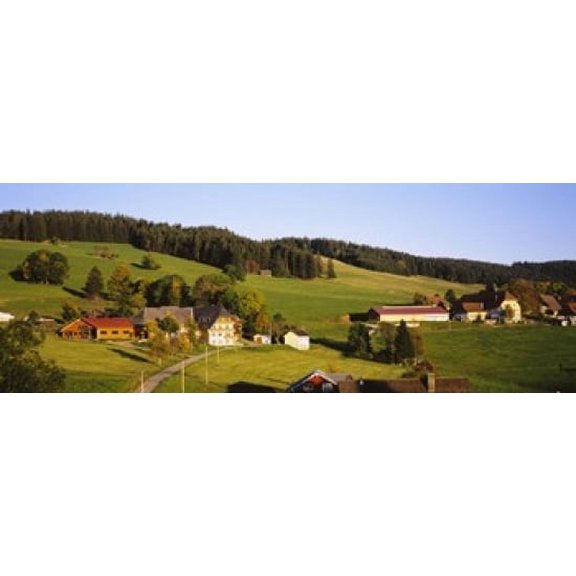 High Angle View Of A Village, Black Forest, Baden-Wurttemberg, Germany Poster Print (18 x 7)
