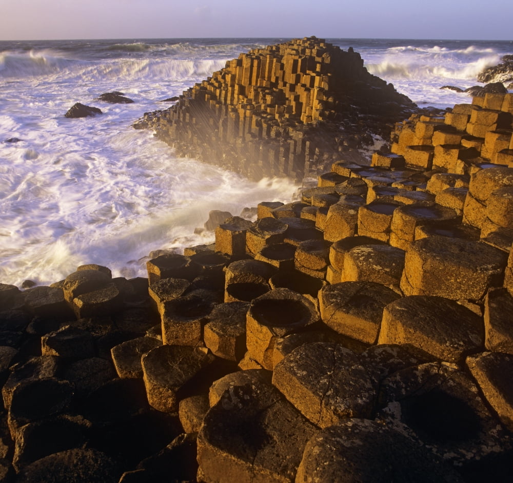 High Angle View Of Giants Causeway County Antrim Northern Ireland Canvas Art - The Irish Image Collection Design Pics (28 x 26)