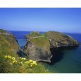 thumbnail image 1 of High Angle View Of Rock Formations With A Rope Bridge  Carrick-A-Rede Rope Bridge  County Antrim  Northern Ireland by, 1 of 1
