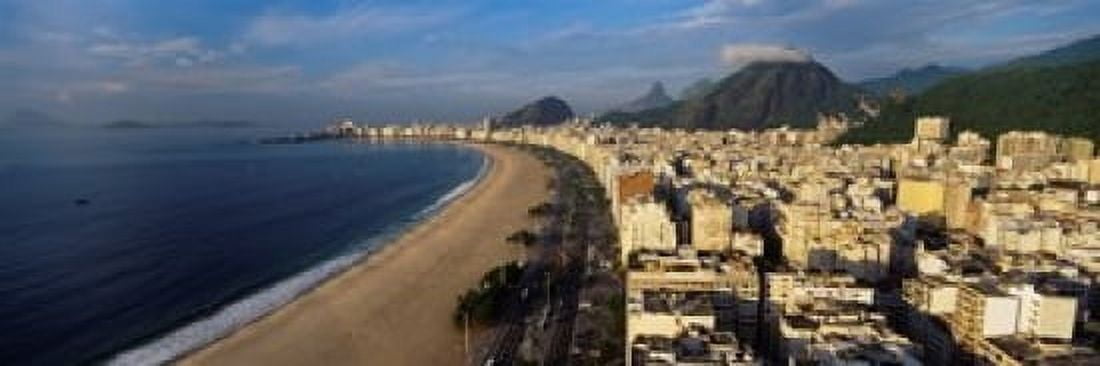 High Angle View Of The Beach Copacabana Beach Rio De Janeiro Brazil Canvas Art - Panoramic Images (18 x 7)