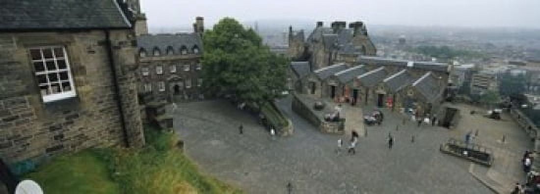 High Angle View Of Tourists In A Castle Edinburgh Castle Edinburgh Scotland United Kingdom Canvas Art - Panoramic Images (18 x 7)