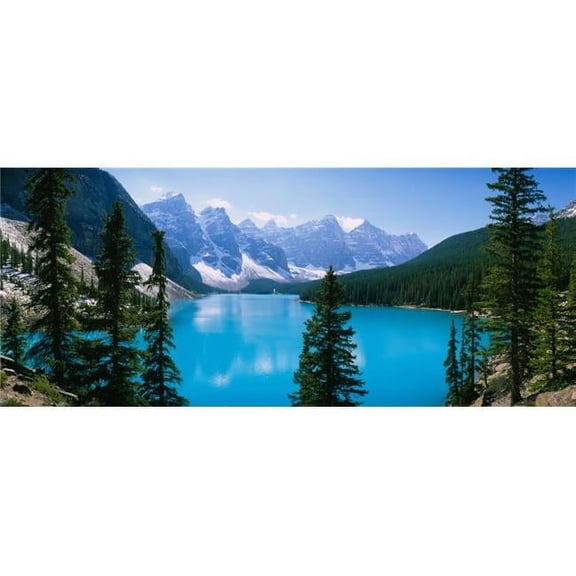 High Angle View of A Lake Moraine Lake Valley of Ten Peaks Banff National Park Alberta Canada Poster Print
