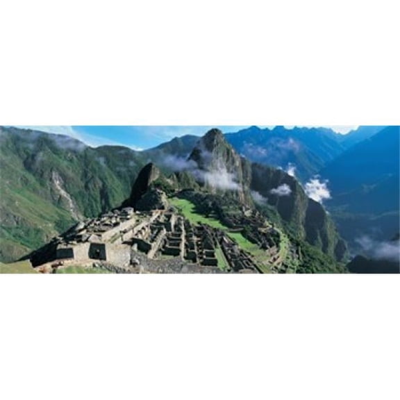 High Angle View of Ruins of Ancient Buildings Inca Ruins Machu Picchu Peru Poster Print