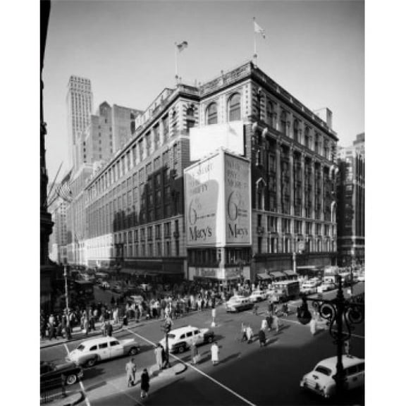 High Angle View of Traffic on a Road Herald Square New York City New York USA Poster Print - 18 x 24 in.