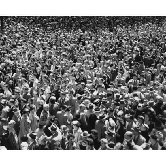 High Angle View of a Crowd Poster Print - 18 x 24 in.