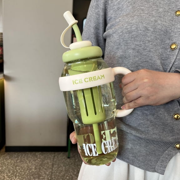 High Appearance Summer Plastic Cup, Dundun Bucket, Milk Tea Cup, Cute Straw, Ins Large Kettle