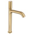 thumbnail image 1 of High Arc Bathroom Sink Faucet, Solid Brass Single Knob Bathroom Basin Faucet, 1 of 5