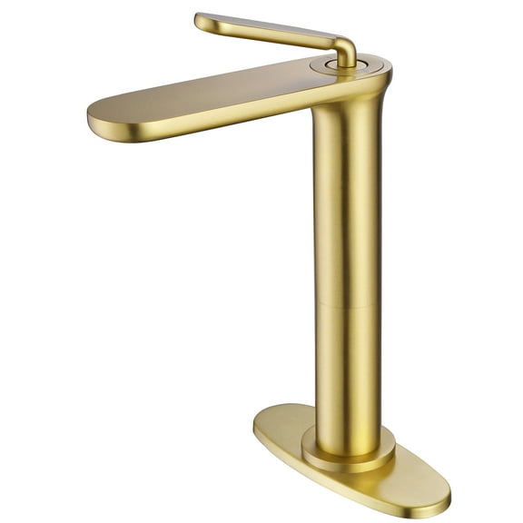 High Arc Bathroom Sink Faucet, Solid Brass Single Lever Bathroom Basin Faucet