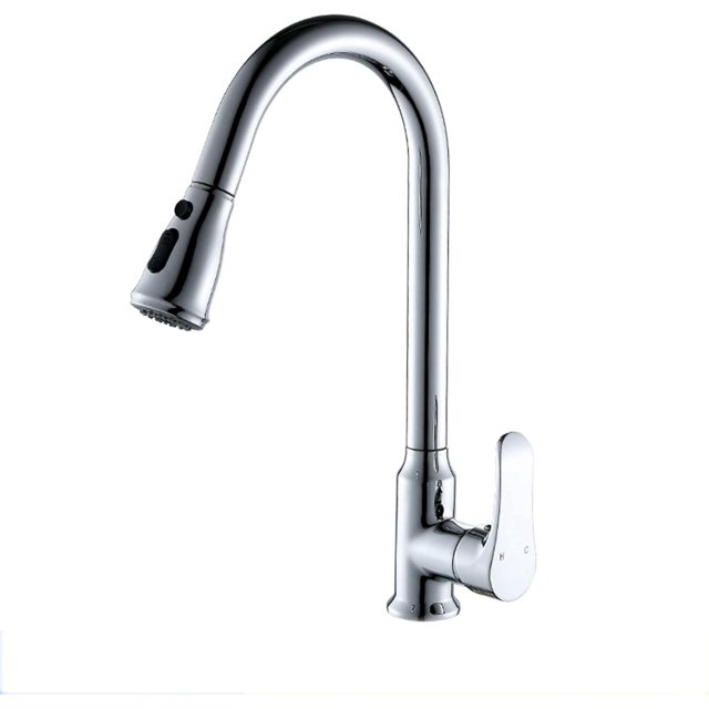 High Arc Kitchen Faucet, Single Handle Lever Hot and Cold Water Mixer