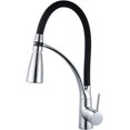 High Arc LED PullOut Kitchen Faucet with Sprayer, 360°Rotation Stretch