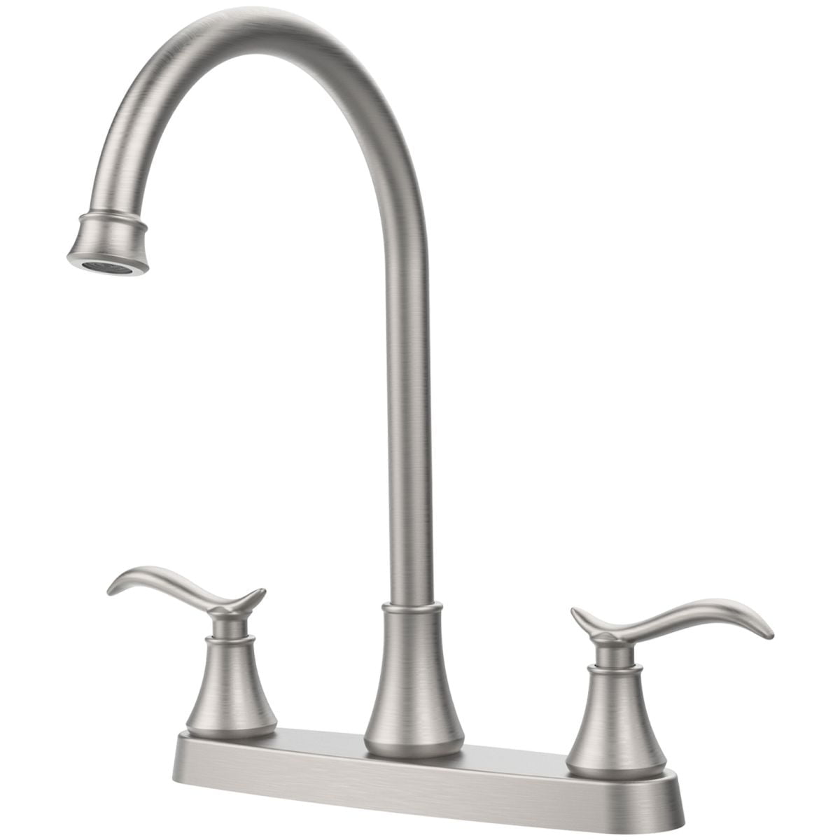 High Arc Pull Out Kitchen Faucet, Single Handle Brushed Nickel Sink ...
