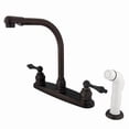 thumbnail image 1 of High Arch Kitchen Faucet With White Sprayer - Oil Rubbed Bronze Finish, 1 of 1