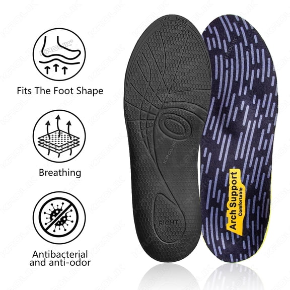 High Arch Support Orthopedic Sports Insoles Plantar Fasciitis Flat Foot Men & Women Sneaker Orthotic Plantillas Insert Shoe Sole