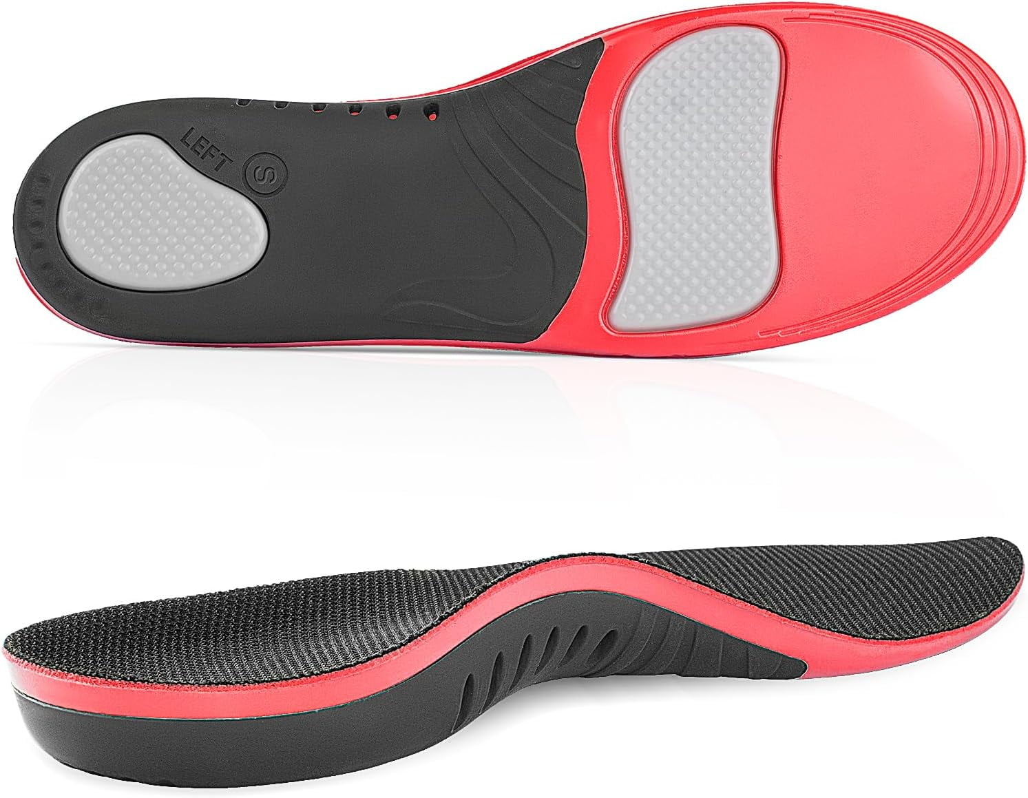 High Arch Support, Plantar Fasciitis Relief Orthotics Shoe Inserts for