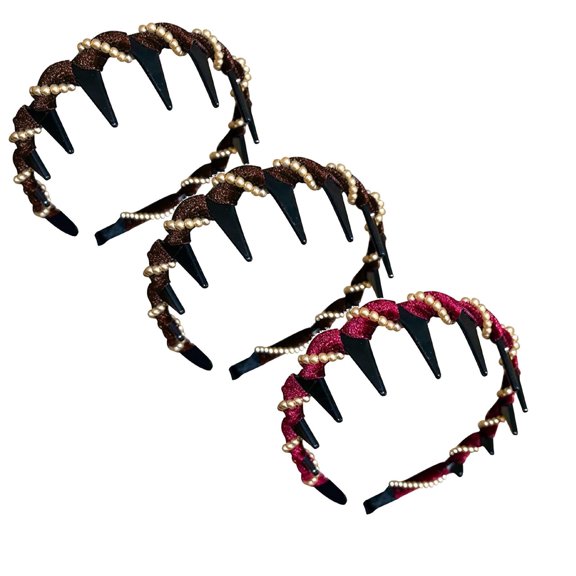 High Artificial Pearl Hairband - 2025 New Women’s Fashion Headband, Black Teeth Ring Design, Elegant Pearl Detailing, Comfortable Anti-Slip Fit, Hair Accessory for Women and Girls, Makeup Organizers